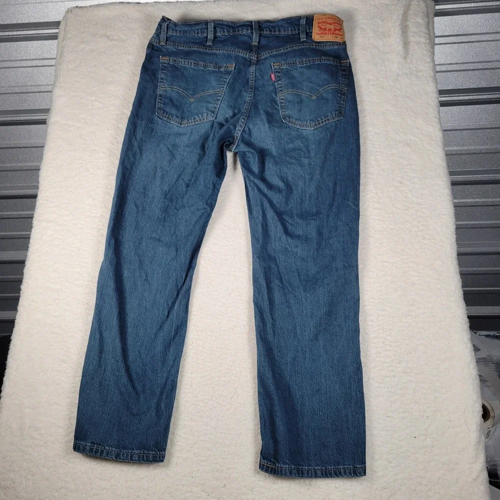 Levi's 541 Athletic Taper Men 38x30 Blue Medium Wash WaterLess Denim Jeans